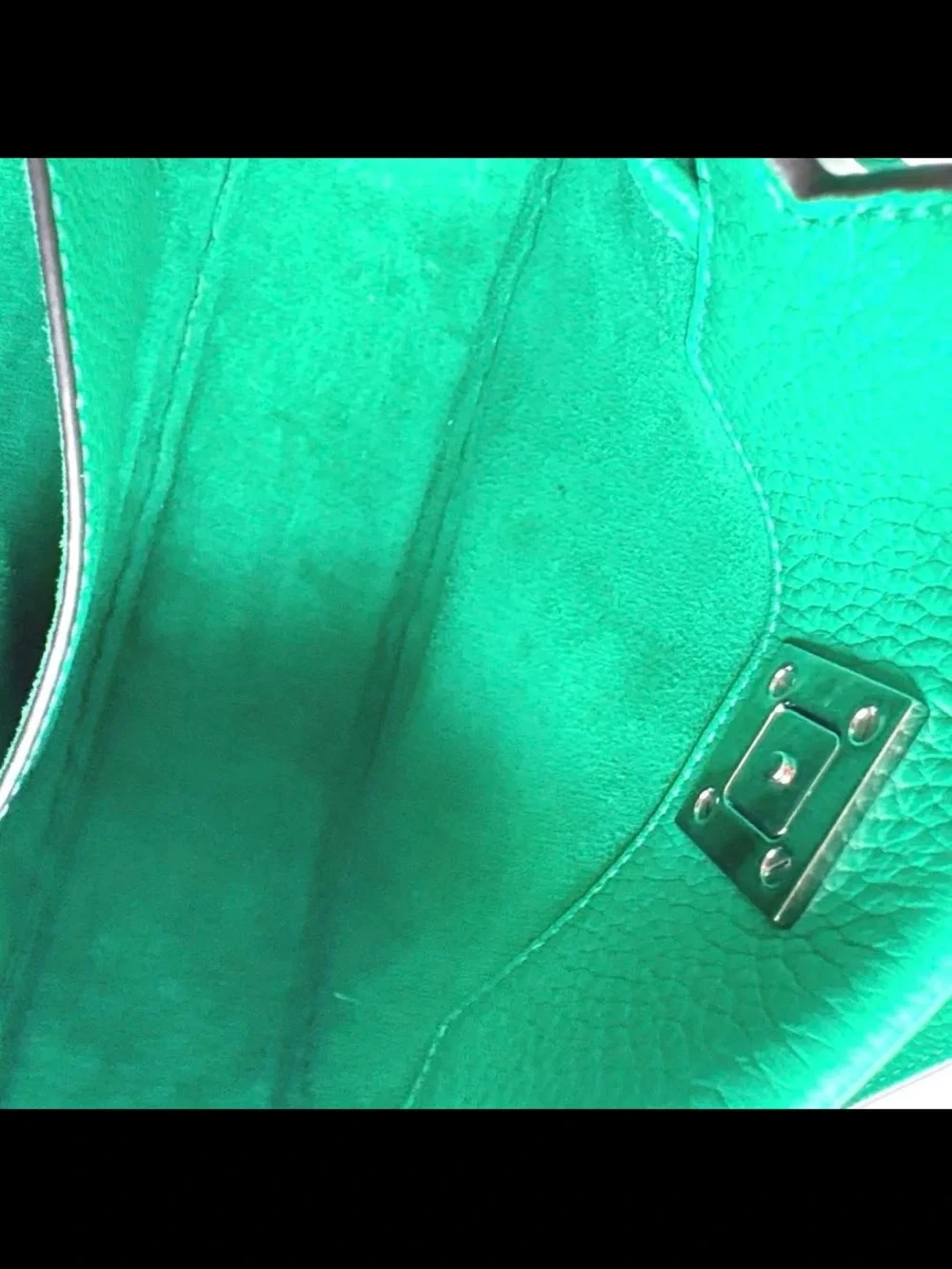 Mulberry Pebbled Leather Shoulder Bag in Emerald Green